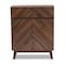 Baxton Studio Hartman Mid-Century Walnut Brown Finished Wood Shoe Cabinet 193-11718-ZORO - alternate 3